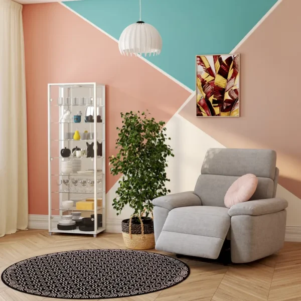 Sillón eléctrico reclinable ORION en tejido gris claro