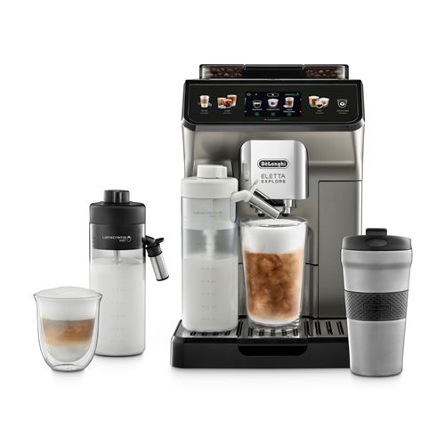 Cafetera espresso Delonghi ECAM450.86.T de titanio de 1450 W con molinillo