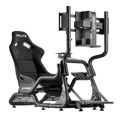 Cabina de simulación de carreras Oplite GTR S8 Infinity negra